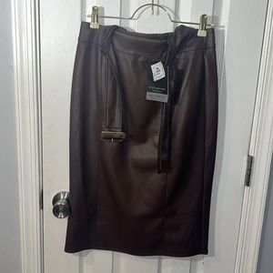 Faux leather skirt